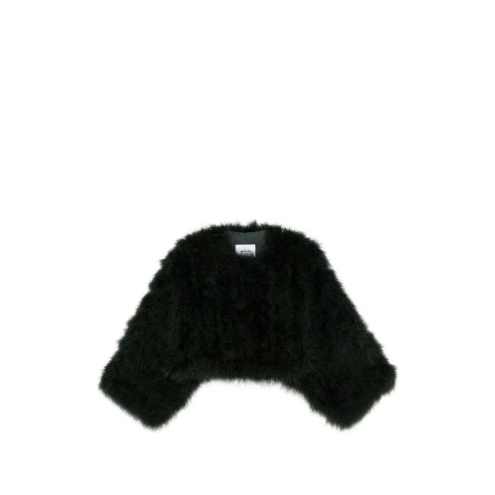 Yves Salomon Black Jackets - Cropped Jackets Women